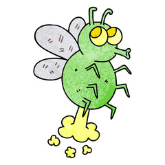 quirky hand drawn cartoon fly