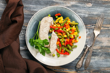 Chicken fillet with vegetables