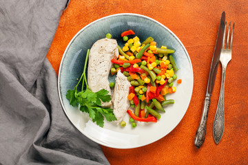 Chicken fillet with vegetables