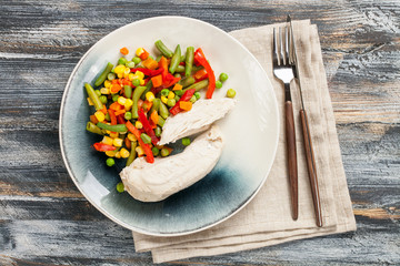 Chicken fillet with vegetables