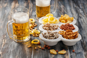 Beer and snacks