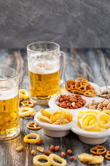 Beer and snacks