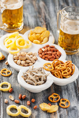 Beer and snacks