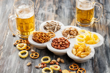 Beer and snacks