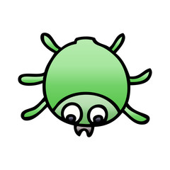 quirky gradient shaded cartoon beetle