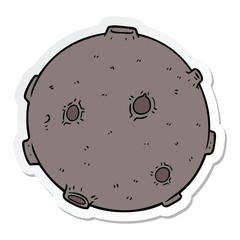 sticker of a cartoon moon