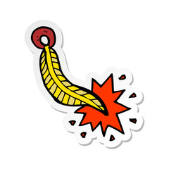 sticker of a cartoon feather