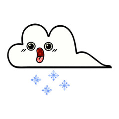 comic book style cartoon snow cloud