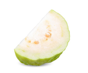 Guava fruit isolated on white clipping path