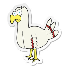 sticker of a cartoon bird