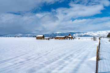 ABANDONED FARM IN WINTER