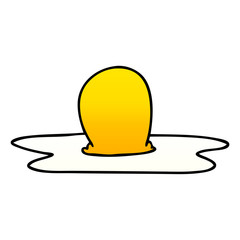quirky gradient shaded cartoon fried egg
