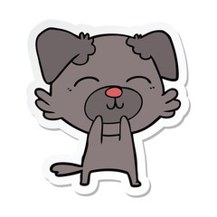 sticker of a cartoon dog