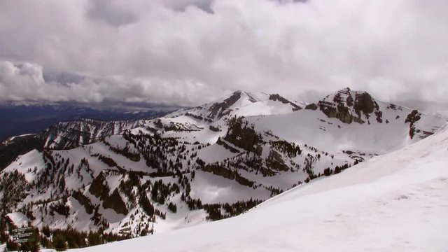 mountain time lapse with clouds