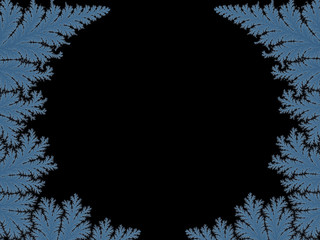 abstract fractal backdrop with blue frosty patterns