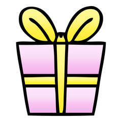 quirky gradient shaded cartoon present