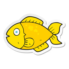 sticker of a cartoon fish