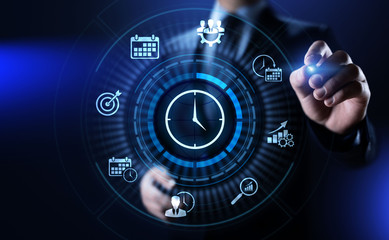 Time management project planning business internet technology concept.
