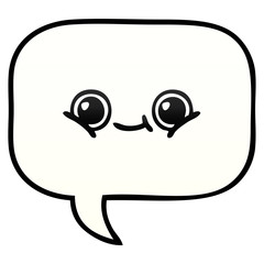 gradient shaded cartoon speech bubble