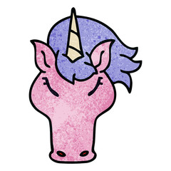 quirky hand drawn cartoon unicorn