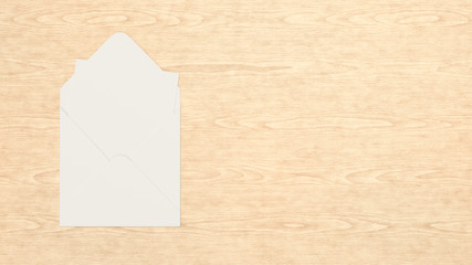 Mockup of greeting card in square envelope