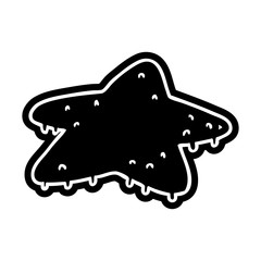 cartoon icon drawing of a star fish