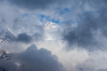 Fototapeta na wymiar Mountain in the Clouds