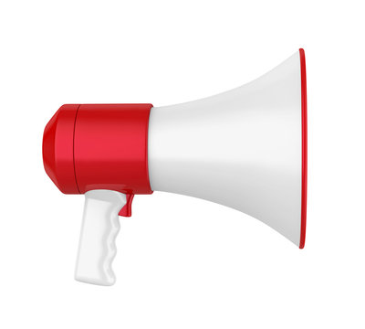 Red Megaphone Isolated