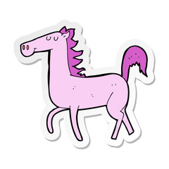 sticker of a cartoon horse