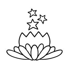 line drawing cartoon flower