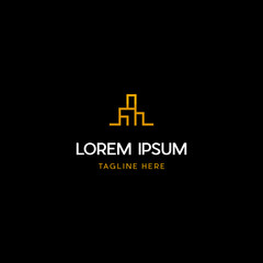 Obraz premium Building Outline Business Logo Design