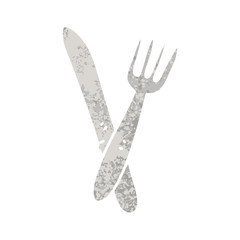 quirky retro illustration style cartoon cutlery