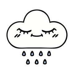 cute cartoon rain cloud