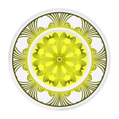 Mandala Pattern. Traditional Indian Mandala. Orient Tribal Circle Sign Illustration. Vector Illustration.