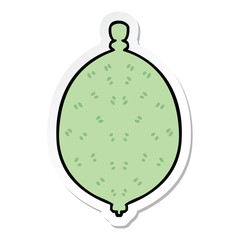 sticker of a quirky hand drawn cartoon lemon