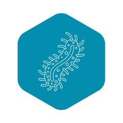 Cell of dangerous virus icon. Outline illustration of cell of dangerous virus vector icon for web