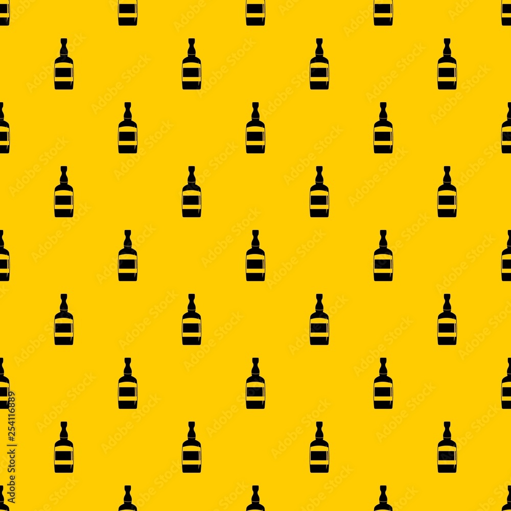 Poster brandy bottle pattern seamless vector repeat geometric yellow for any design