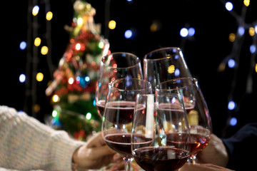 christmas party friend come to celebrat
