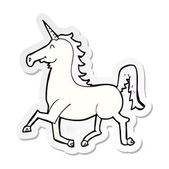 Fototapeta premium sticker of a cartoon unicorn