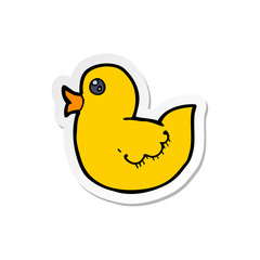 sticker of a cartoon rubber duck