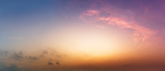 Panorama nature sky twilight time background