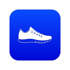 Sneakers icon digital blue for any design isolated on white vector illustration