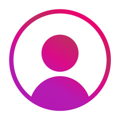 Man icon profile member user. Perconal symbol vector on white isolated background .