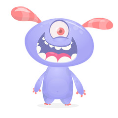 Fototapeta premium Cute cartoon monster. Halloween vector illustration