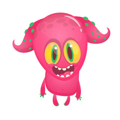 Cartoon monster. Vector illustration isolated