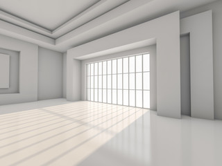 Fototapeta premium Abstract modern architecture background. 3D rendering
