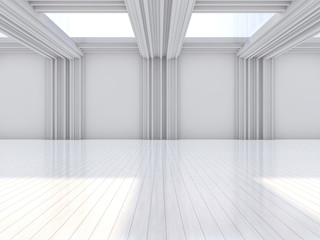 Abstract modern architecture background. 3D rendering