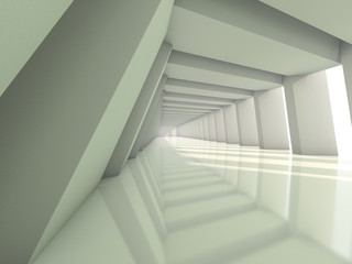 Fototapeta premium Simple empty room interior with lamps. 3D