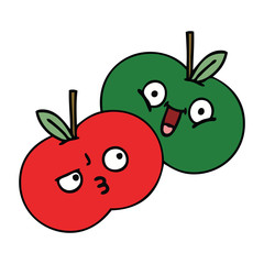 cute cartoon apples