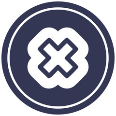 multiplication sign circular icon